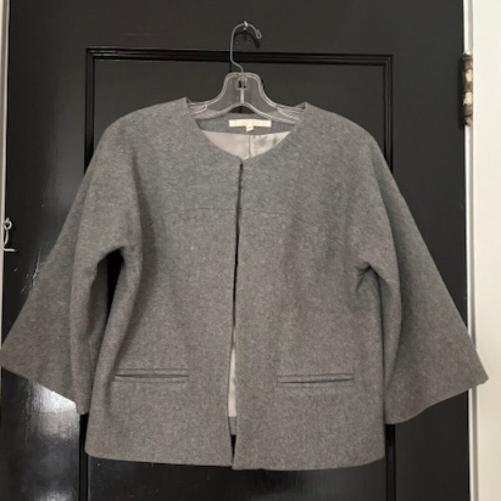 Erica Tanov Cropped Gray Wool Jacket